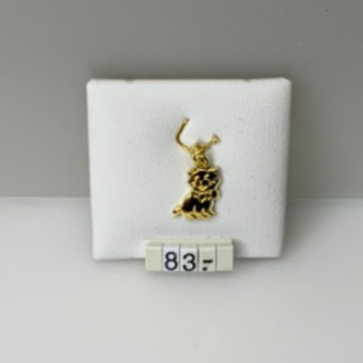 Gouden Bedel poes met strik