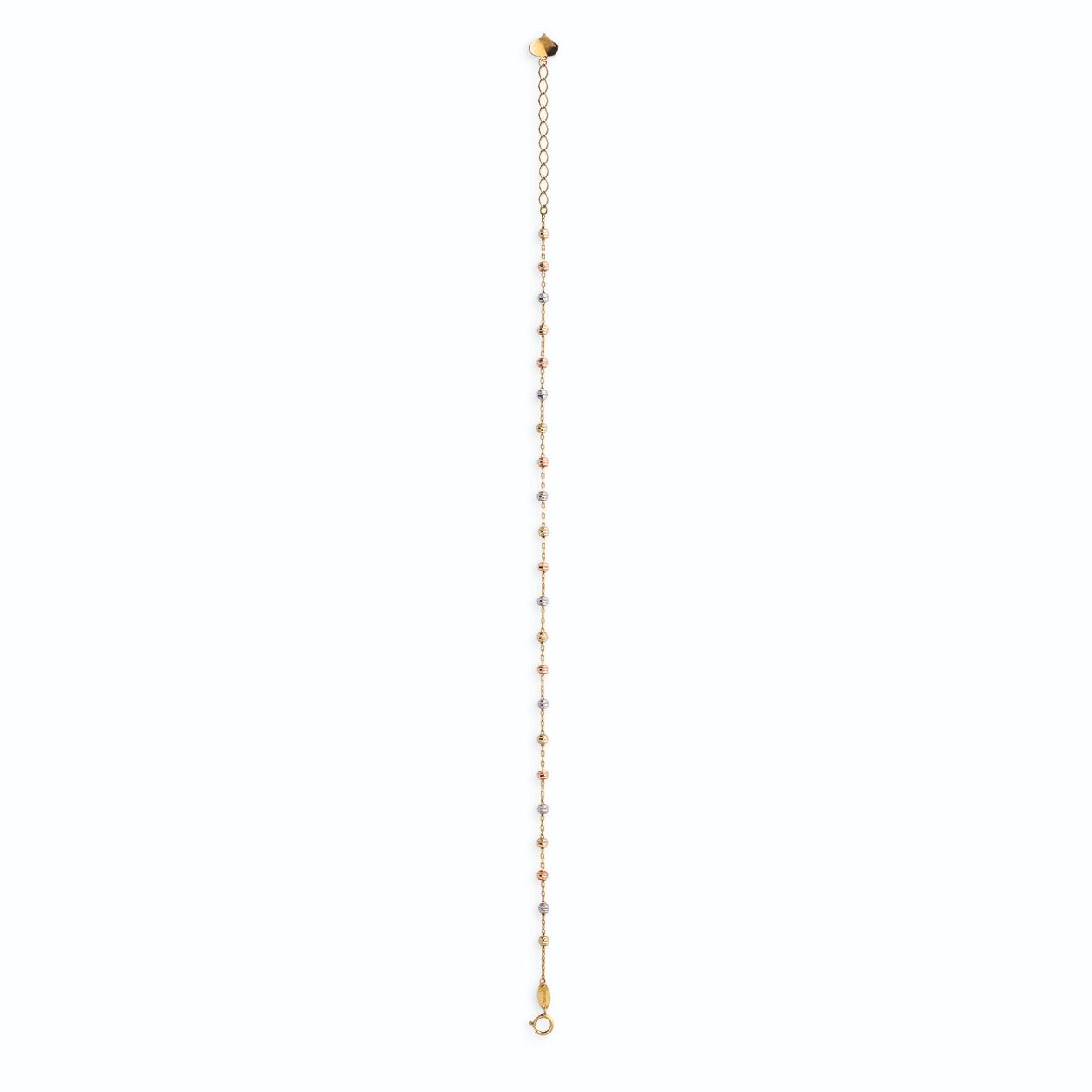 Armband - geel/wit/roodgoud - 14kt - 19cm