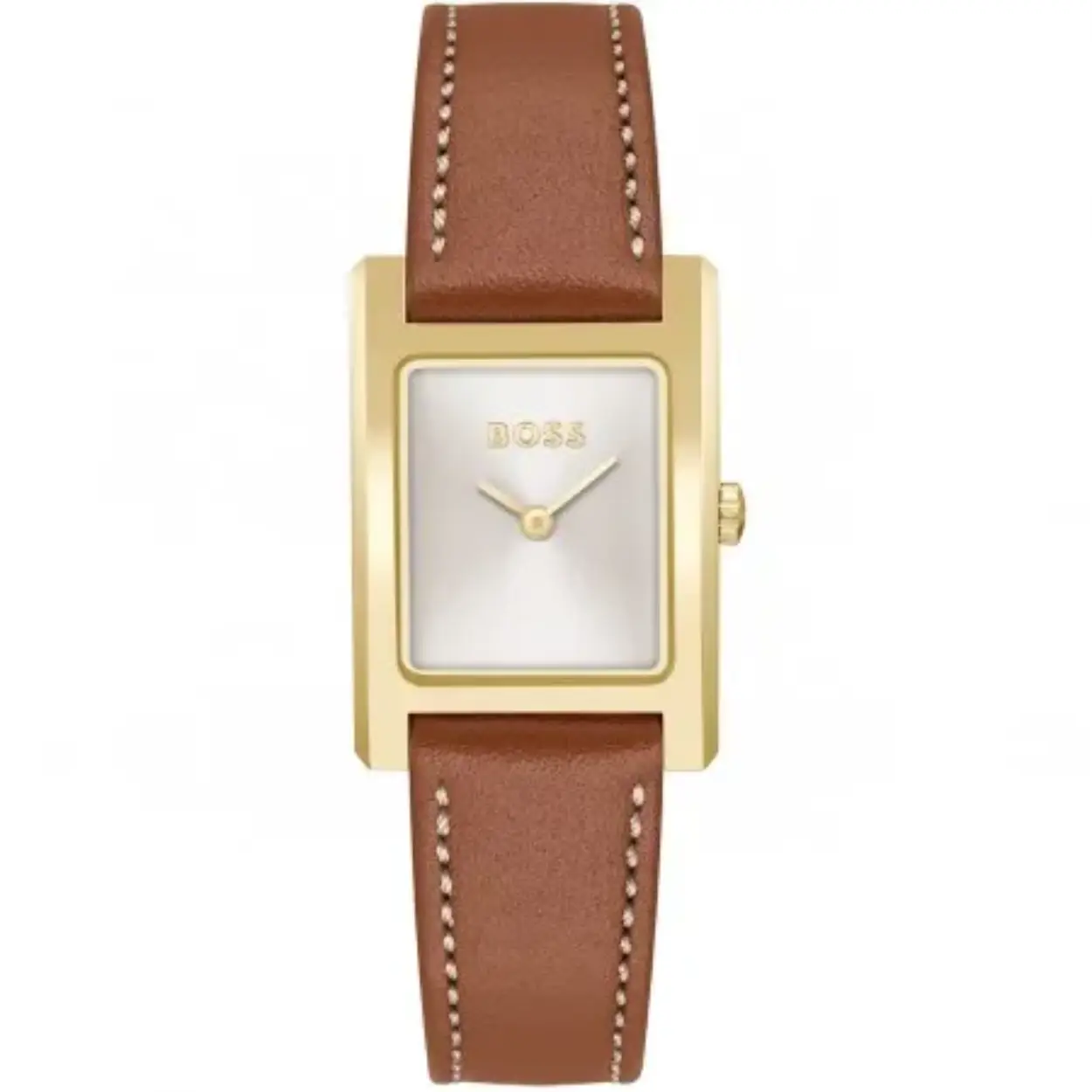 BOSS HB1502741 LUCY Dameshorloge 22x24,5mm 
Dit BOSS horloge uit de LUCY serie met artikelnr: HB1502741 heeft een chique look. Zeer geschikt voor de moderne stijlvolle vrouw van nu. Het goudkleurige dameshorloge valt op door zijn stalen rechthoekige horlogekast met een zilverwitte wijzerplaat met minimalistische wijzers. Aan de kast zit een bruine gladde leren band met gespsluiting. De kast van het horloge heeft een afmeting van 22x24,5mm met mineraalglas en is 3ATM. 

HET MERK:
HUGO BOSS is afgestemd op levensstijlen waar het gaat om kwaliteit en precisie. Het wereldwijde fashionlabel is verdeeld in twee merken: BOSS en HUGO. Het merk BOSS biedt geavanceerde, moderne horloges gericht op kwaliteit en design om een onberispelijke look te creëren – of het nu zakelijk, casual of sportief is. De horloge collectie van BOSS is perfect afgestemd op levensstijlen waar het gaat om kwaliteit en precisie. BOSS is op maat gemaakt in een onberispelijke stijl.

Blijf stijlvol bij de tijd. Voor de BOSS-vrouw is stijl het handelsmerk en draait alles om
details. Breng uw look naar een hoger niveau met onze nieuwe en kenmerkende horlogecollectie.

SPECIFICATIES:
- Mineraalglas
- Rechthoekige kastvorm
- Goudkleurige horlogekast
- Zilverwitte wijzerplaat
- Bruine leren band