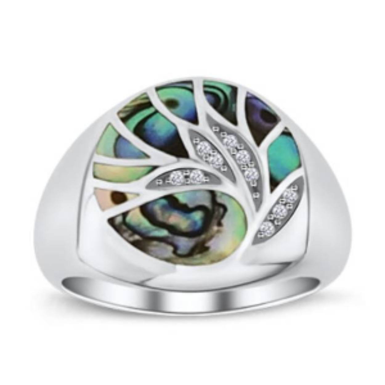 MY iMenso Eterno "Eloisa abalone" ring (925/rhod-plated)