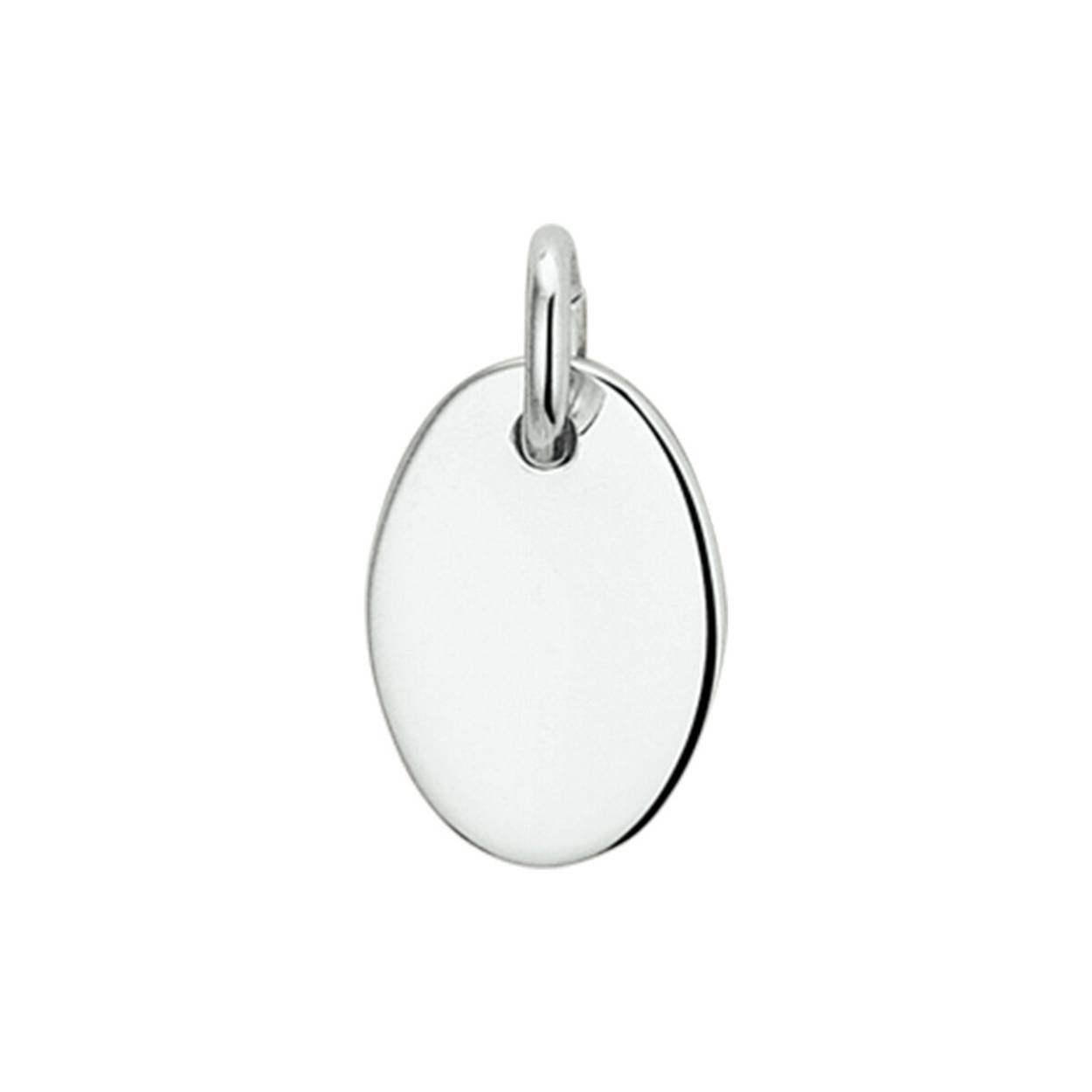 Zilveren graveerhanger ovaal