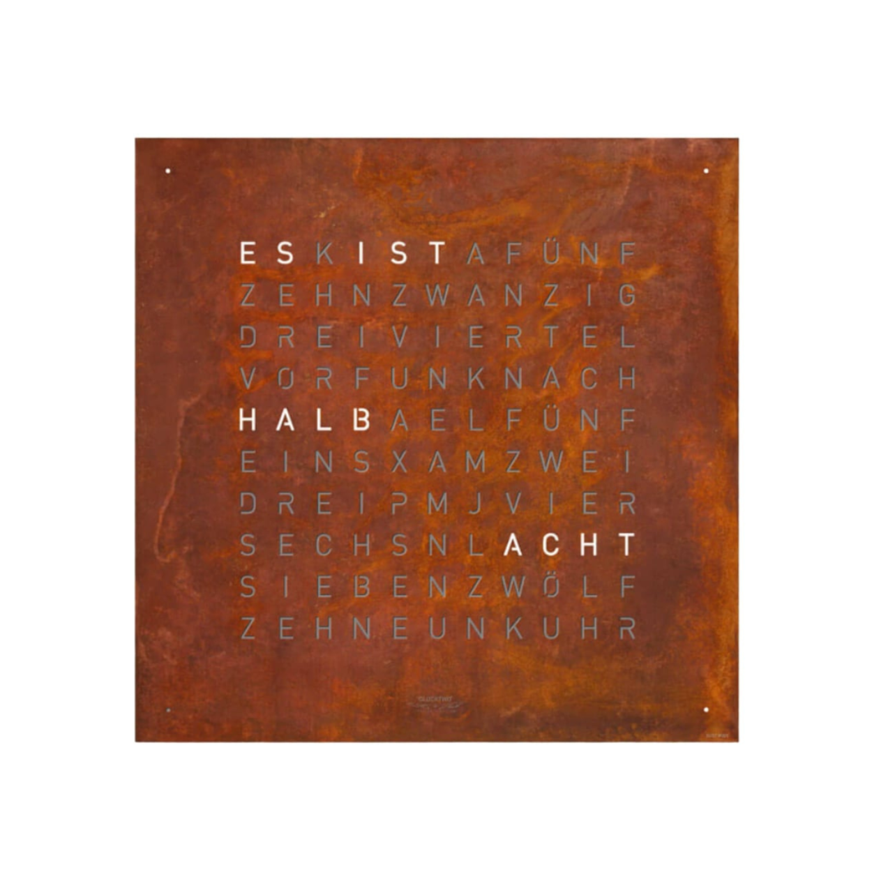 Qlocktwo  earth 45 CREATOR´S EDITION RUST Nederlands 