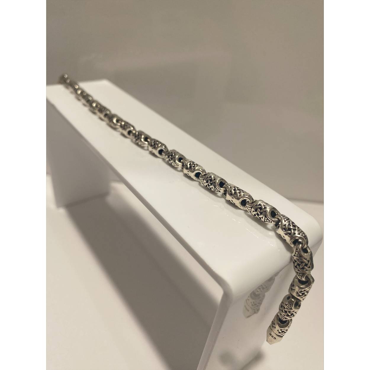 Zilveren fantasie armband heren 