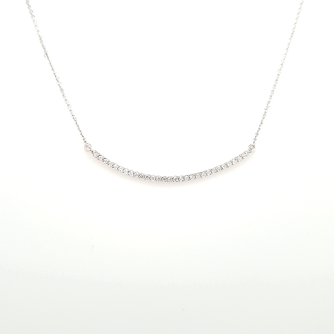 WITGOUDE COLLIER MET BRILJANT