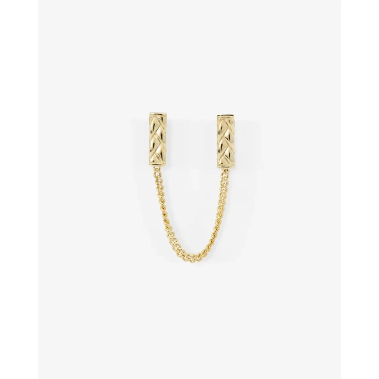 419GV one - George Double Oorknopje Goud Vermeil (Per Stuk)