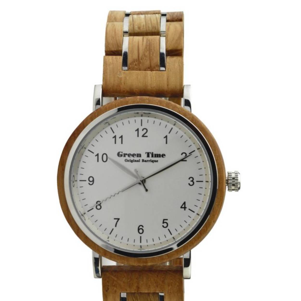 Greentime Heren Horloge ZW132E
Bruine houten kast met witte wijzerplaat
Bruine houten schakelband
Niet waterdicht!