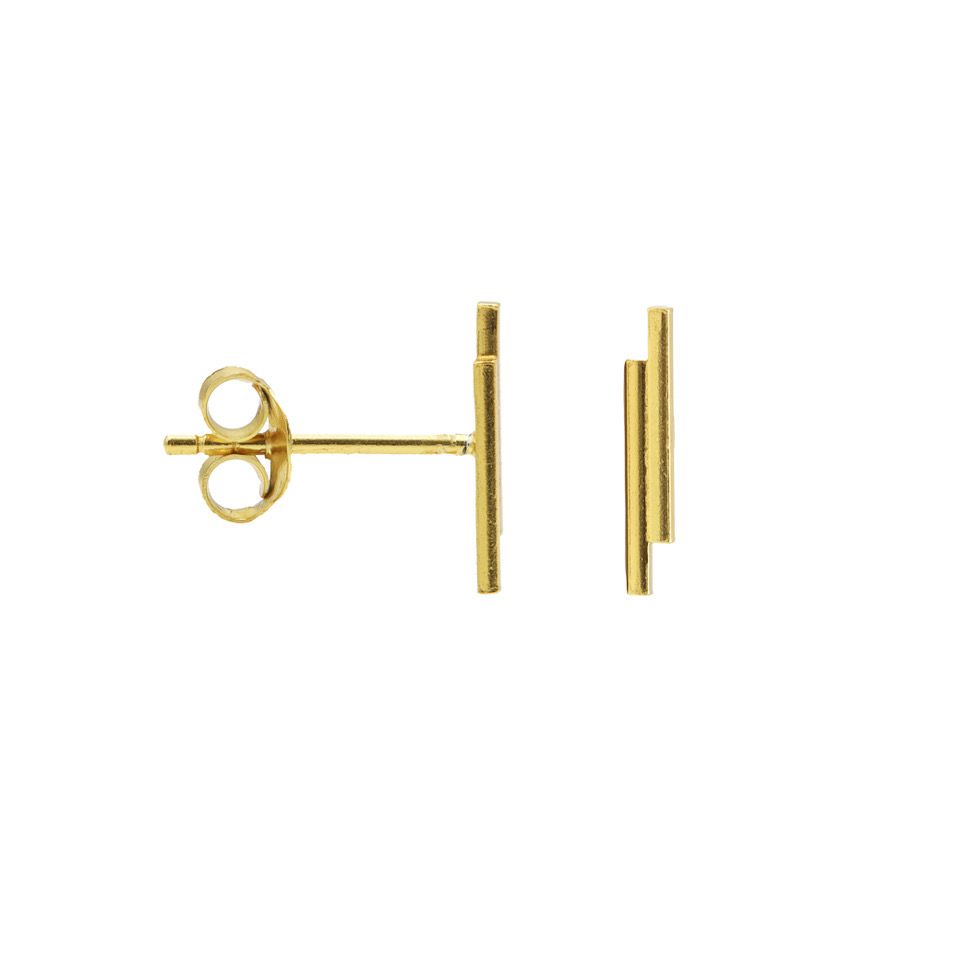 Karma Symbols Double Round Tubes Goldplated