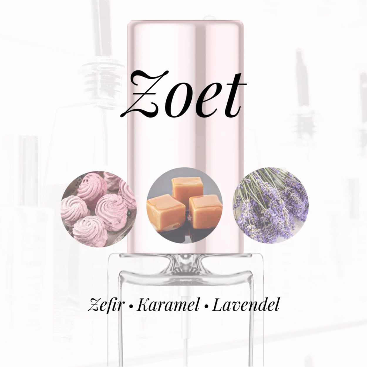 Topnoten zijn Zefir, Karamel, Vijg, Zout en Kweepeer
Hartnoten zijn Lavendel en Peer bloesem
Basisnoten zijn Tonkaboon, Muskus en Sandelhout.