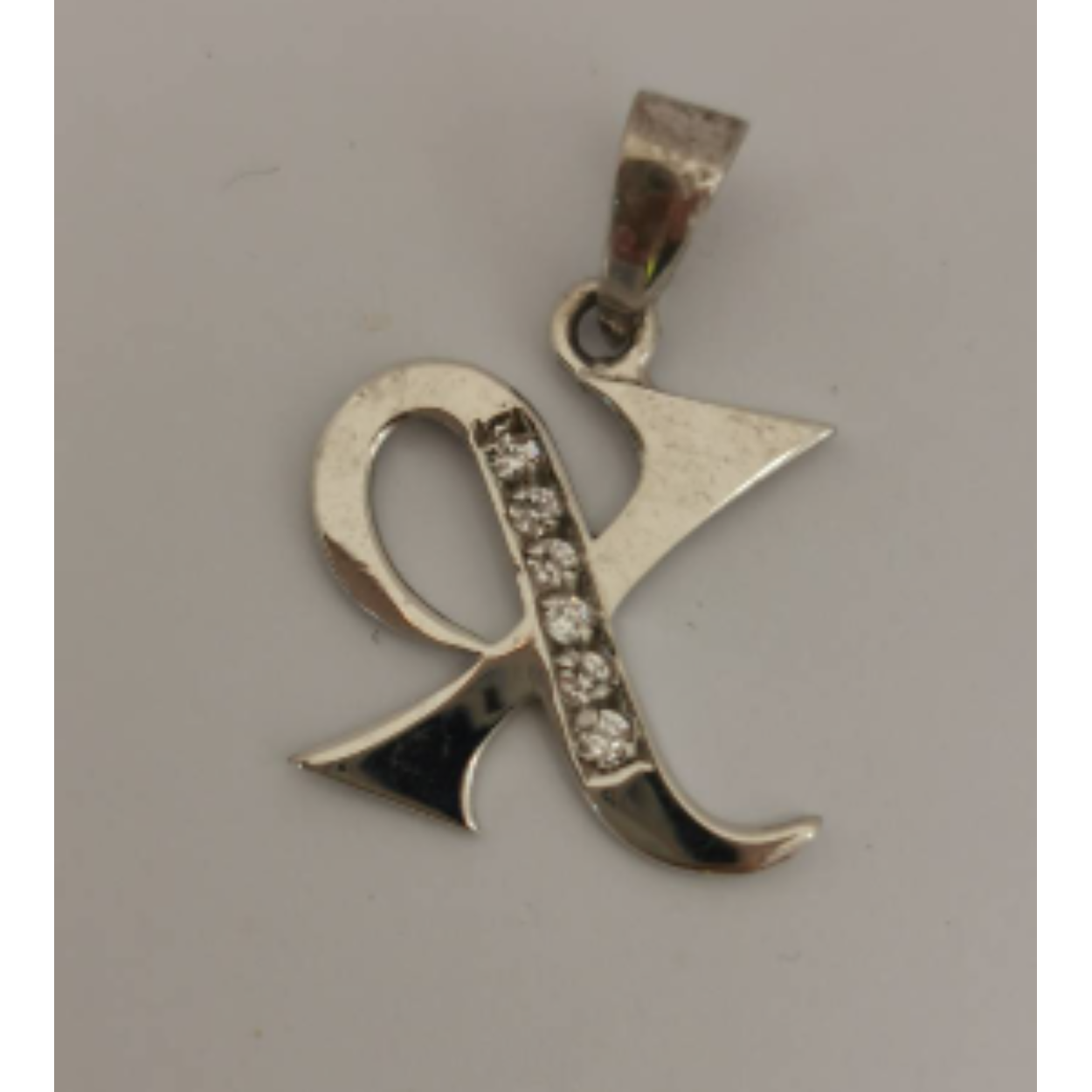 Zilveren hanger letter X zirkonia