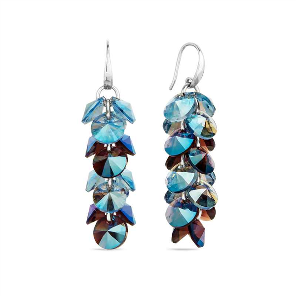 Spark FROU FROU Earrings Aquamarine Shimmer, Amethyst Shimmer Swarovski