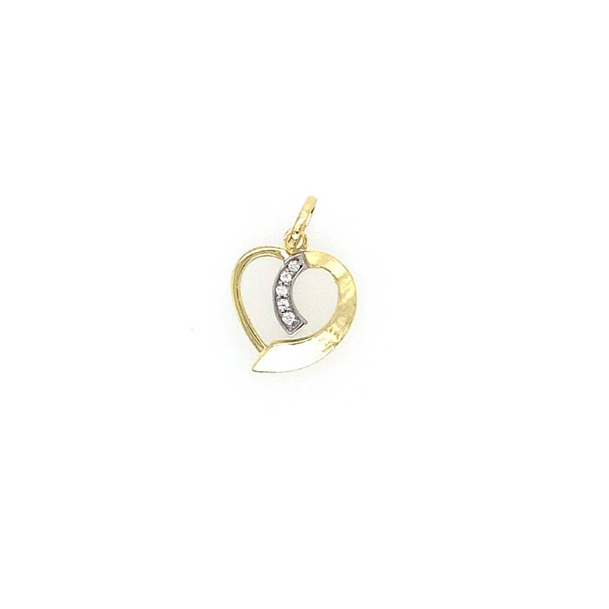 14K hanger met zirkonia