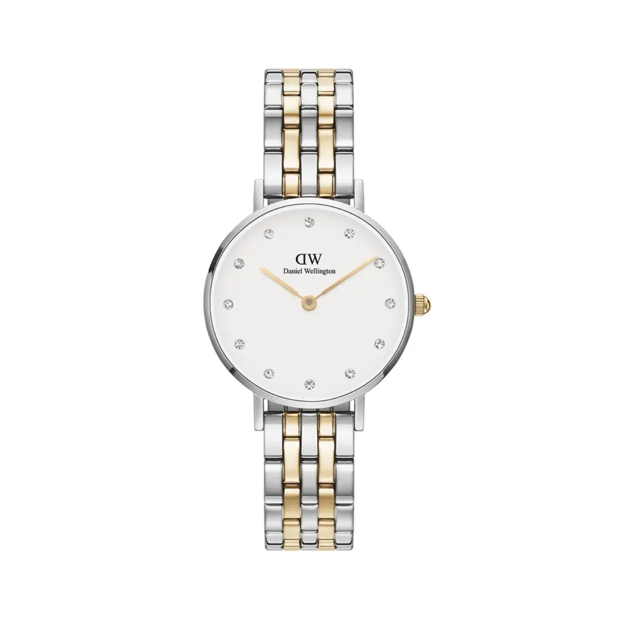 Daniel Wellington dames Horloge, bicolor stalen band, ronde kast met lichte wijzerplaat