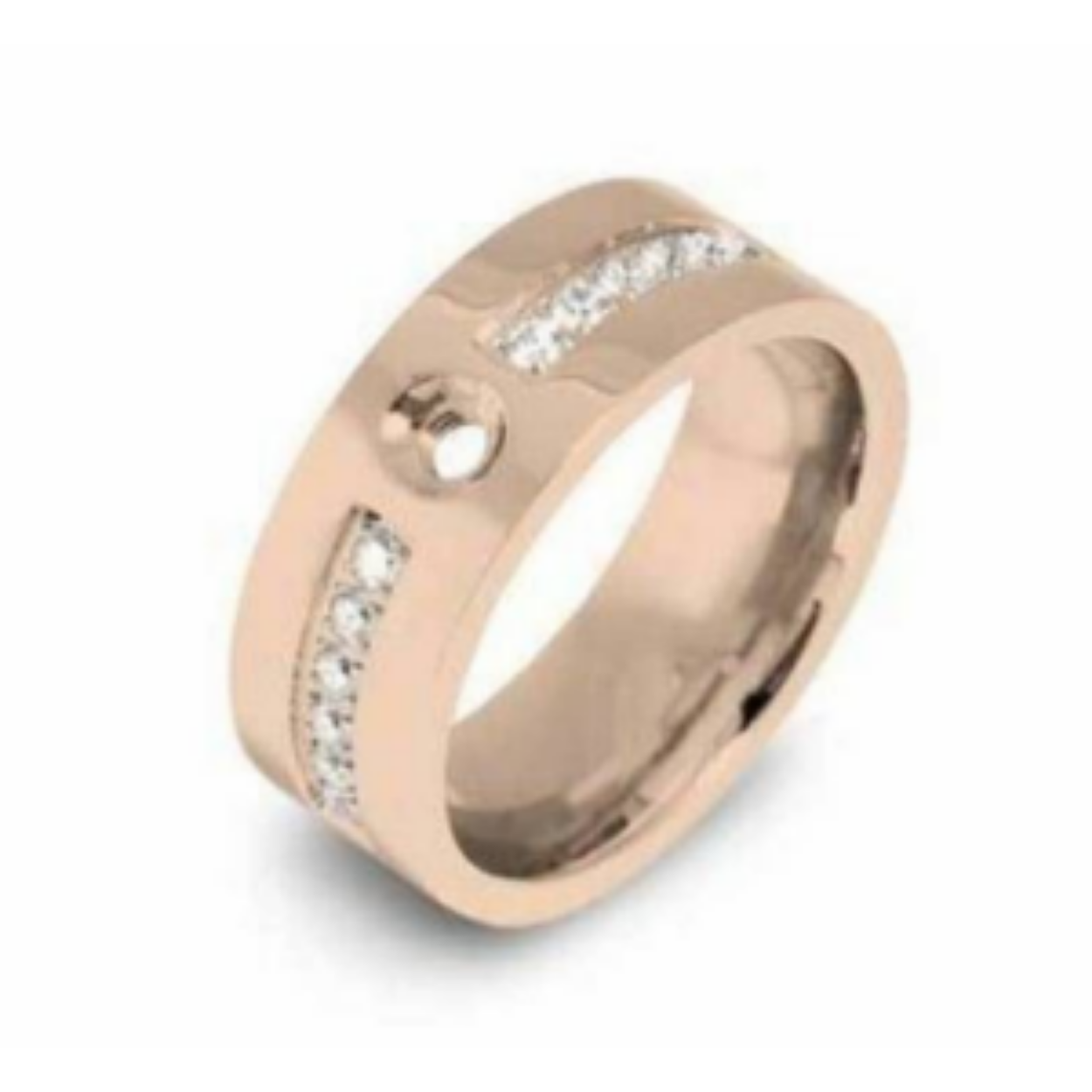 De Melano Twisted Flat Basic CZ ring is een statement ring van 8 mm breed. Deze eyecatcher is afgewerkt met twaalf sprankelende zirkonia's. 