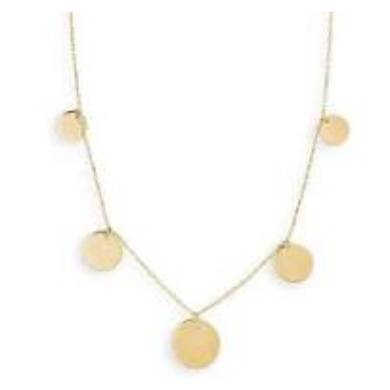 gouden collier met plaatjes. 45cm