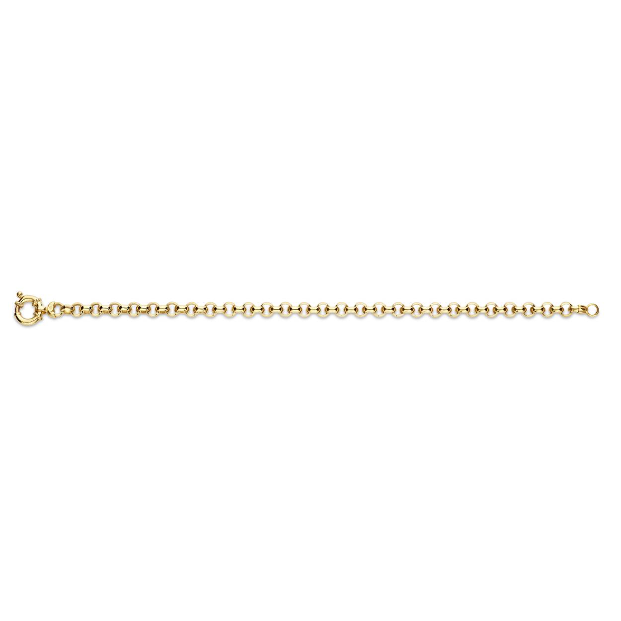 Fjory - Geelgouden jasseron collier met zilveren kern. 5.6mm 45cm - 40-J05,645