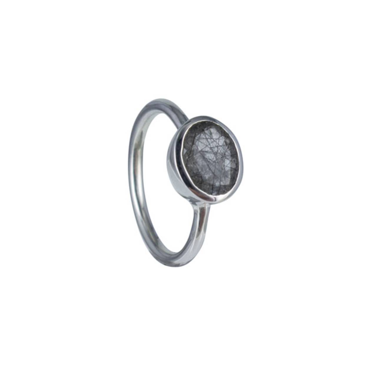 zilveren ring met rutielquartz