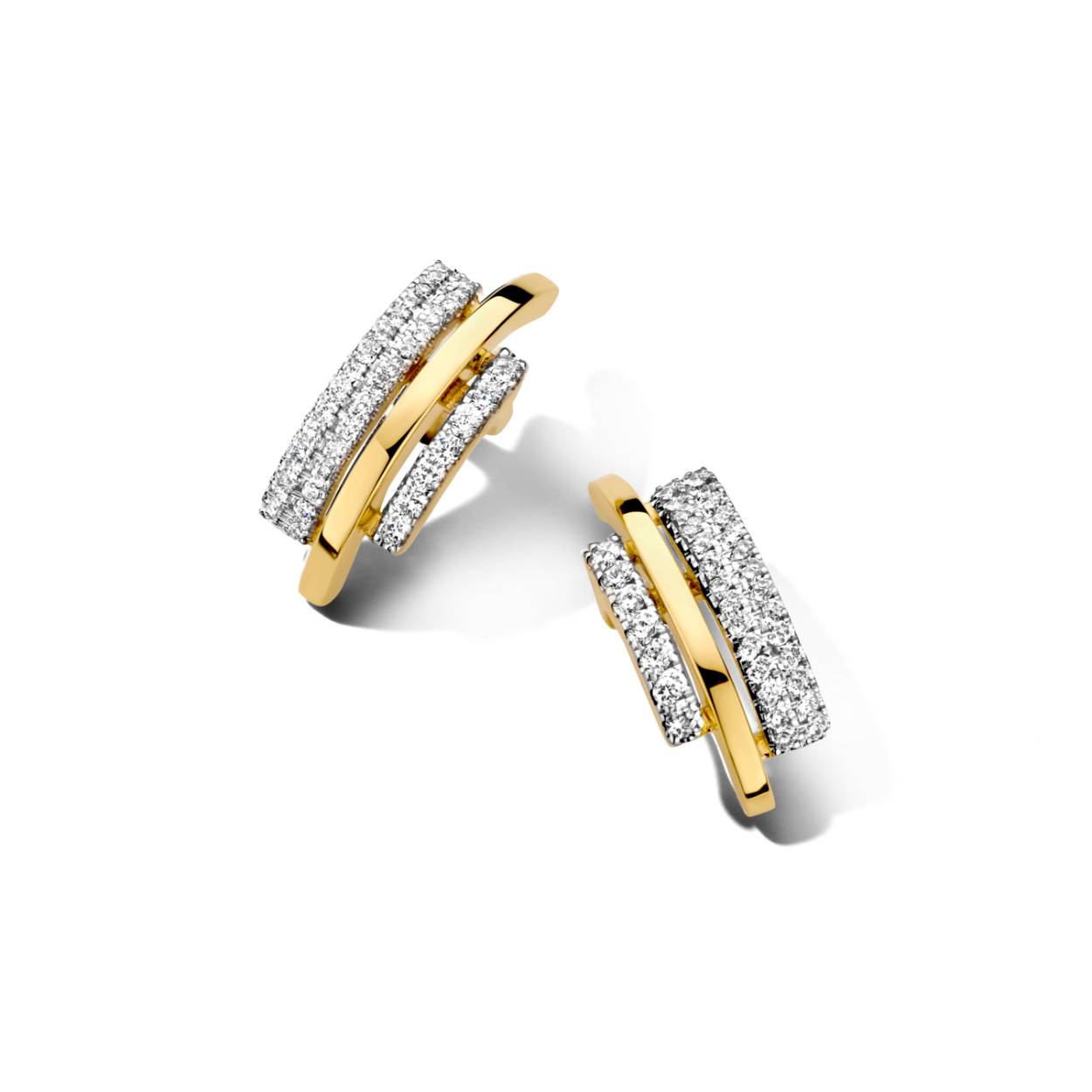 Oorbellen GG 18kt 0.25ct briljant