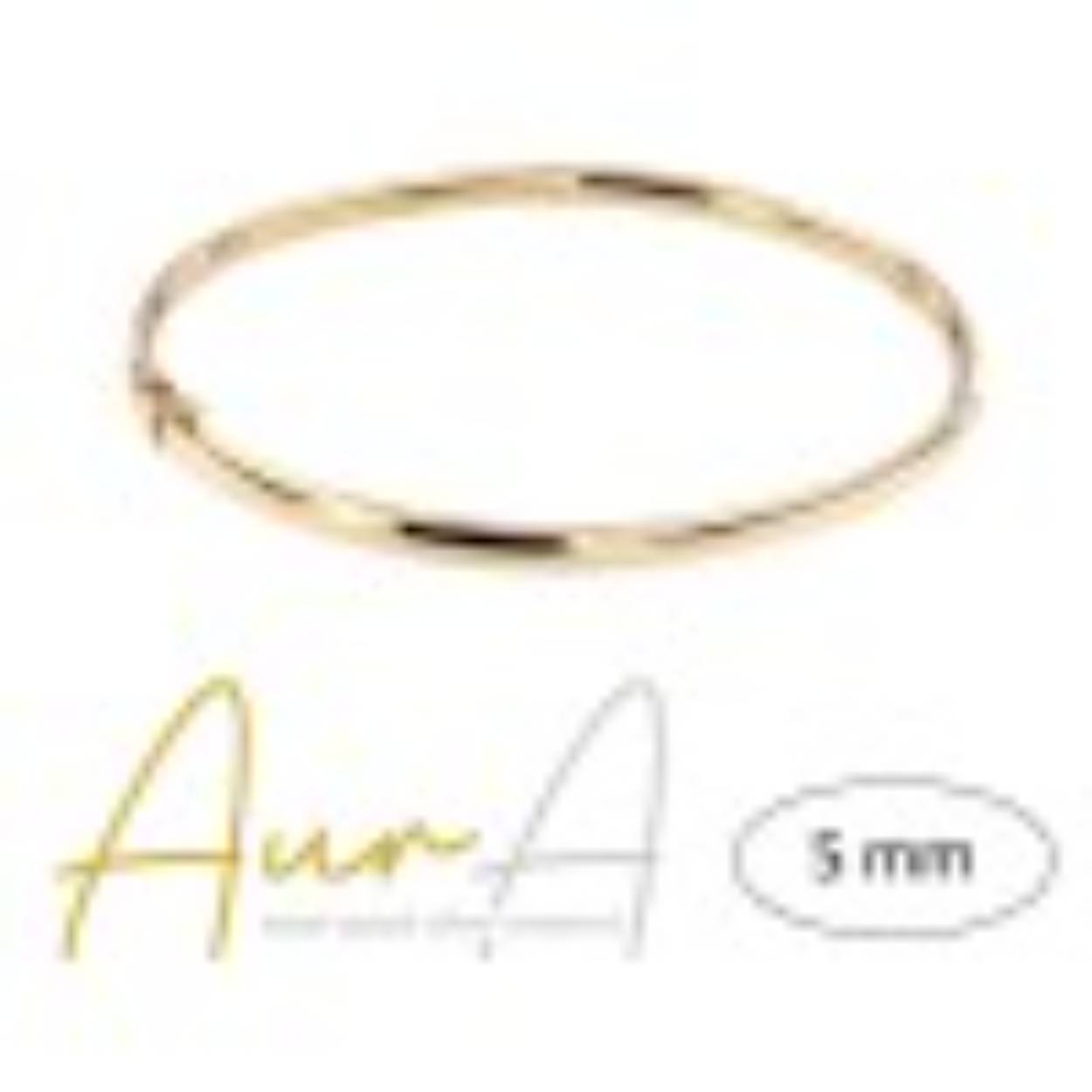 Aura slavenband ovaal 5 mm  diameter 61mm, bakslot met veiligheidsachtje  