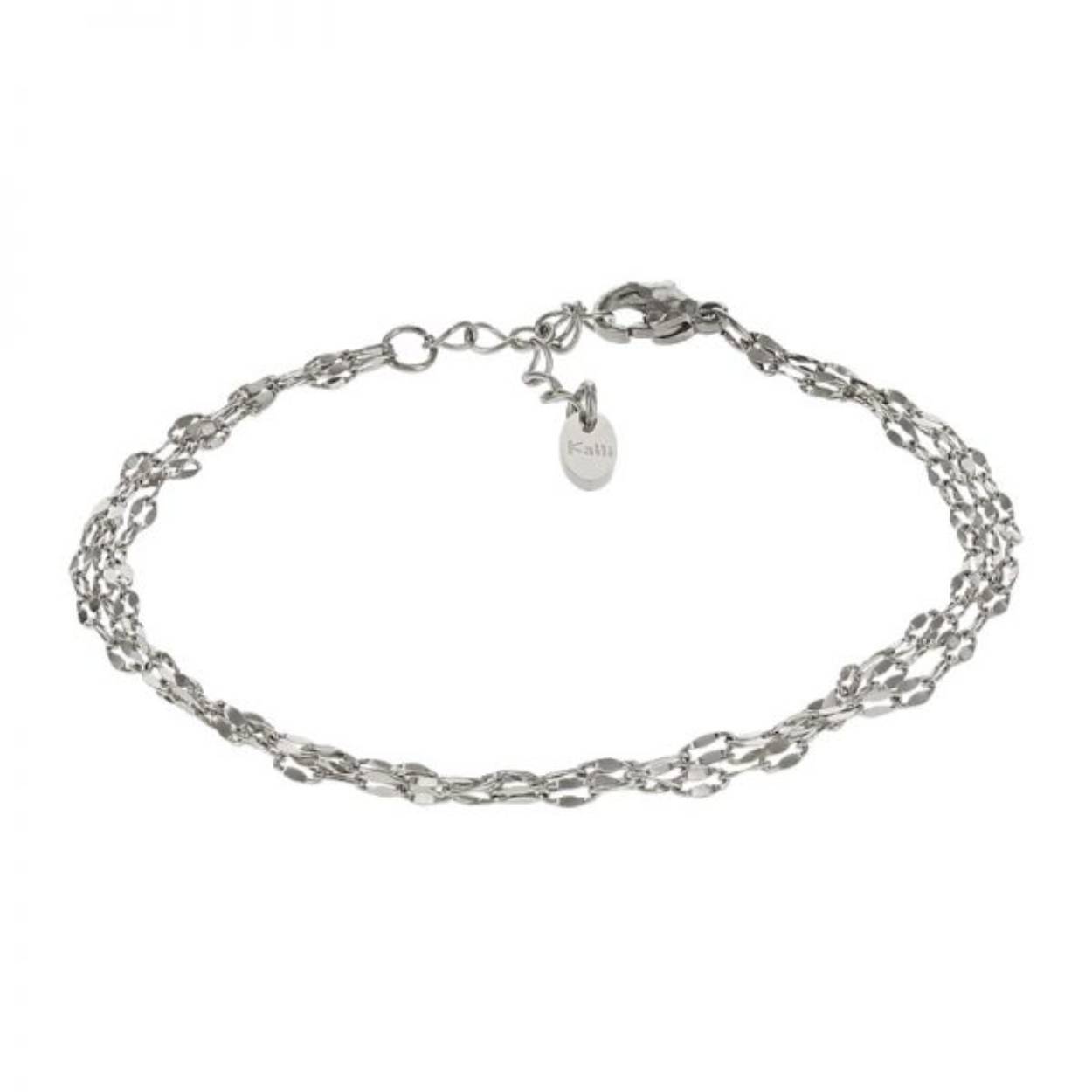 Schakelarmband met element gemaakt van edelstaal.


