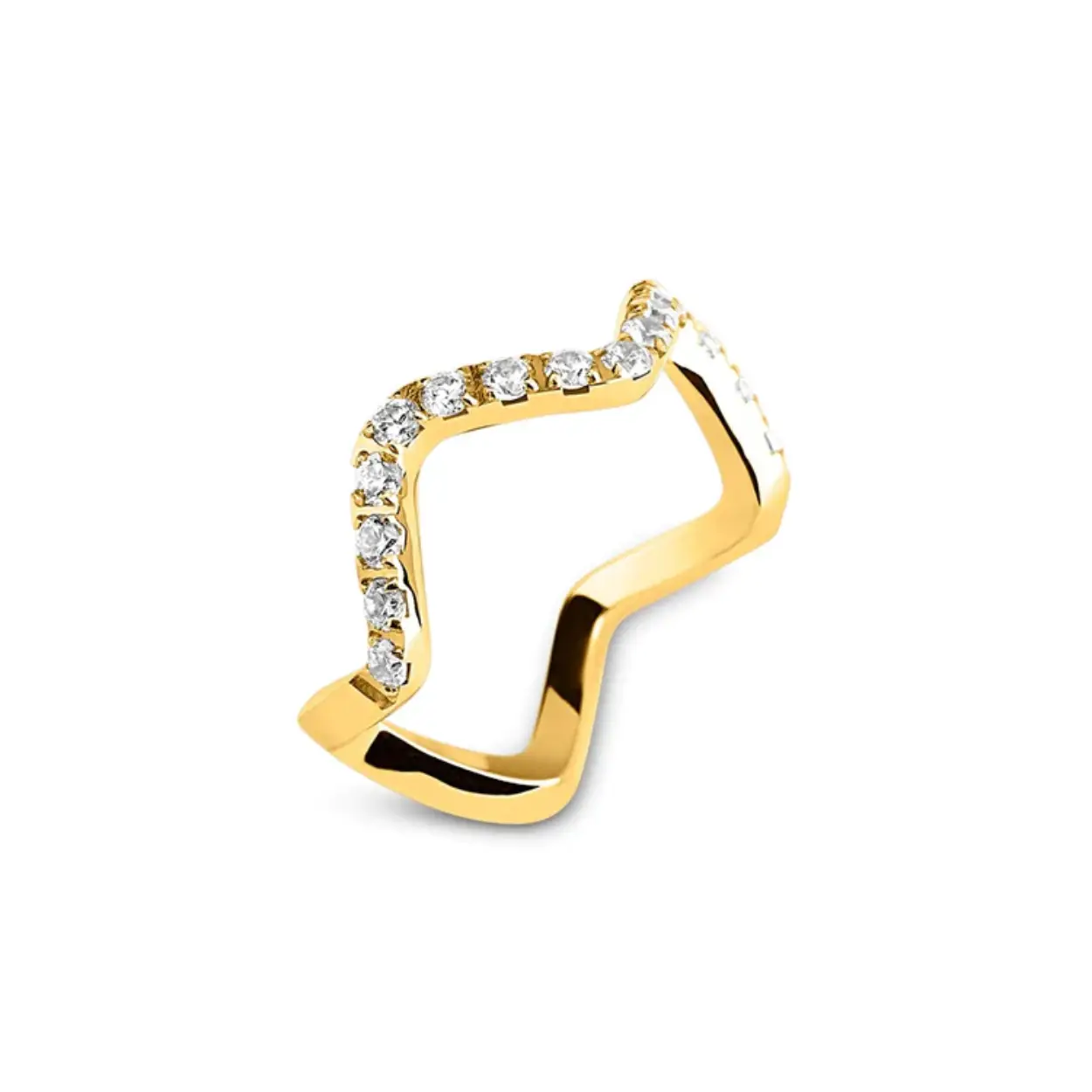 De Melano Friends Sophie ring is speels, maar tegelijkertijd ook super chique. De Melano fan herkent dit design vast al uit onze ready-to-wear Friends Romy ring of de verwisselbare Vivid Viona ring. Om deze ringen verder aan te vullen is deze ready-to-wear variant nu terug, maar dan ingezet met schitterende zirkonia steentjes. Tip: mix de Sophie ring in drie verschillende platings of combineer met de Romy of Viona ring. Het edelstaal is 2,5 mm breed en door de sierlijke rondingen heeft de ring een totale breedte van 7 mm. De Sophie ring is verkrijgbaar in een zilver-, rose goud- of goudkleurige plating.