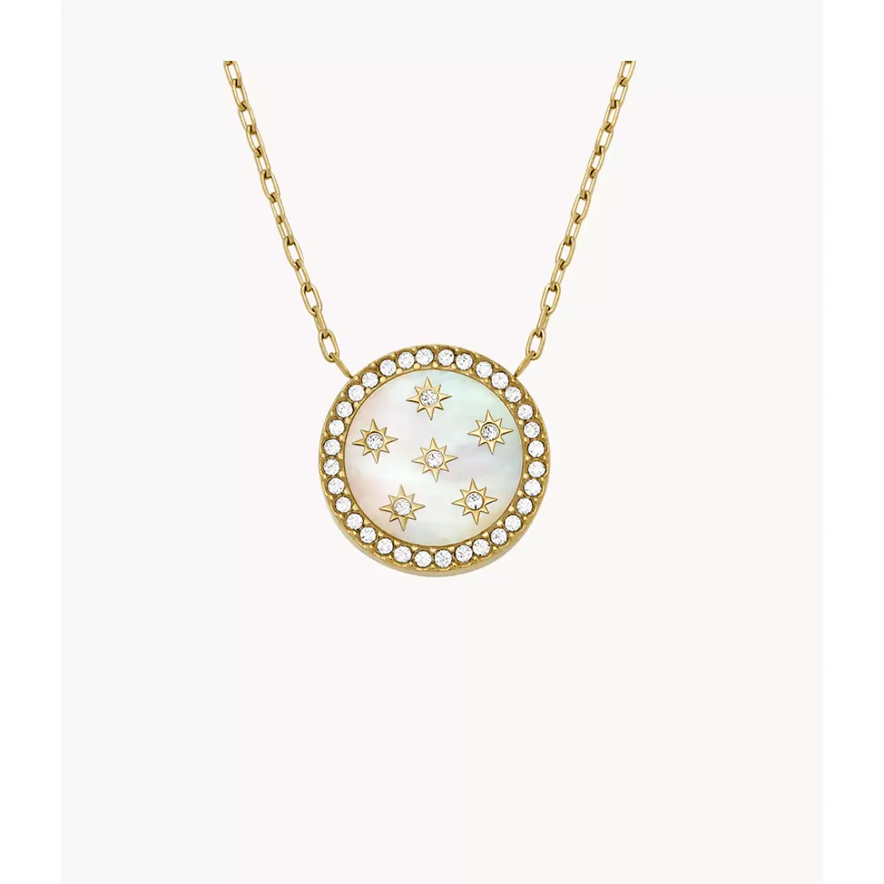 Verfijnd en stralend, onze Classic Mother-of-Pearl collectie straalt moeiteloze elegantie uit. Deze goudkleurige ketting heeft een glanzende parelmoeren hanger die het licht prachtig vangt - perfect om je dagelijkse looks te verfraaien. De delicate ketting met karabijnsluiting maakt dit een veelzijdig accessoire dat je seizoenenlang zult koesteren.