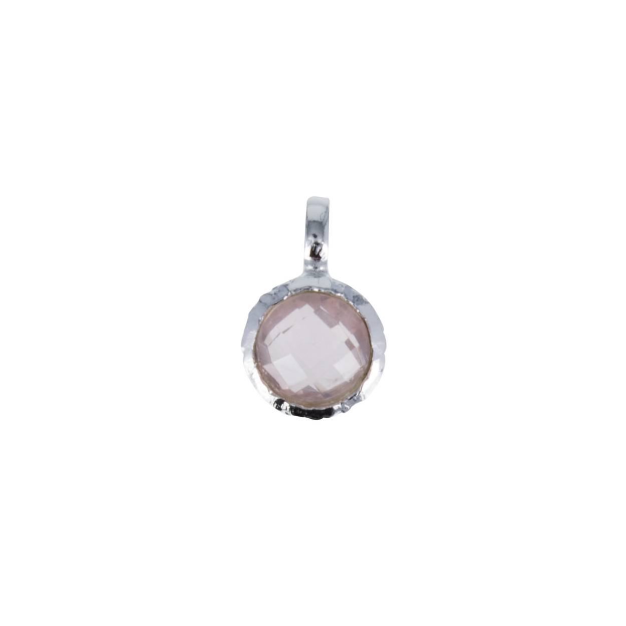 pendant fancy vorm roos geslepen steen in bezel zetting