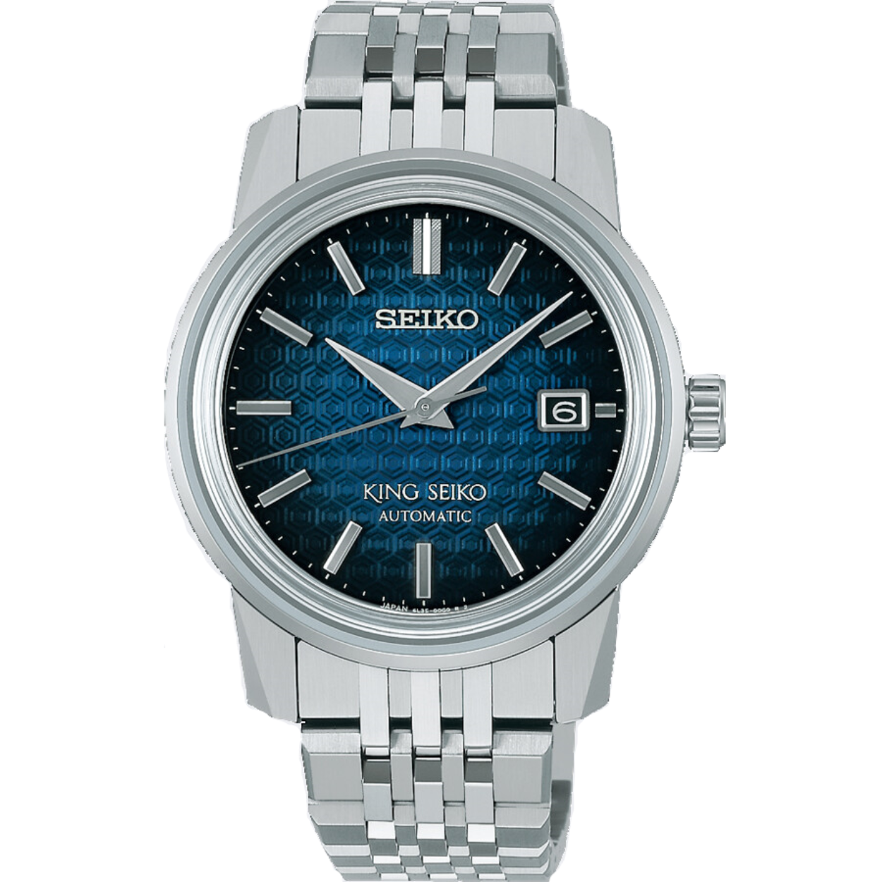 Dit Seiko horloge behoort tot de King Seiko collectie.
Referentienummer: SJE105J1 

De King Seiko is voorzien van een 6L35 uurwerk met een 45 uur gangreserve (max) en de kast is gemaakt van edelstaal. Het horloge heeft een diameter van 38,6 mm en is getest op een waterdichtheid van 5 ATM / 50 meter. De horlogeband is ook gemaakt van edelstaal. De kast is voorzien van saffierglas. 

