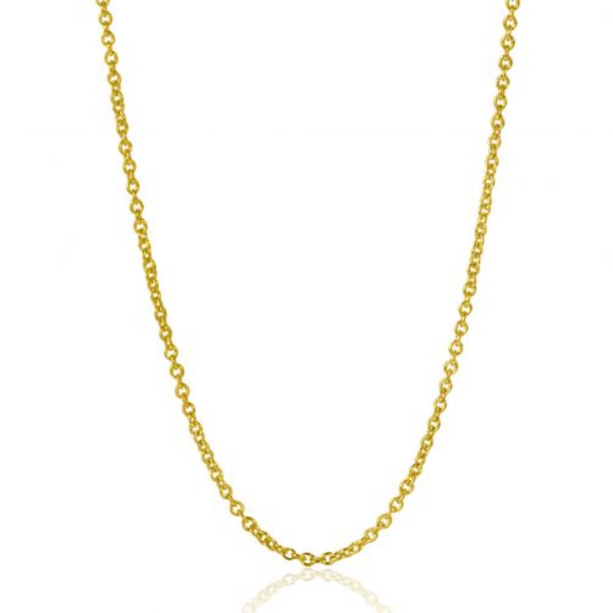 40-43cm ZINZI Gold 14 krt anker ketting 1mm breed, ideaal om je hanger aan te bevestigen ZGC314