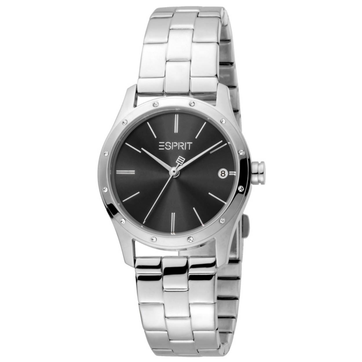 Dit dames horloge is van het merk Esprit. Het is een quartz horloge met een band gemaakt van RVS. De diameter van de kast is 32mm.