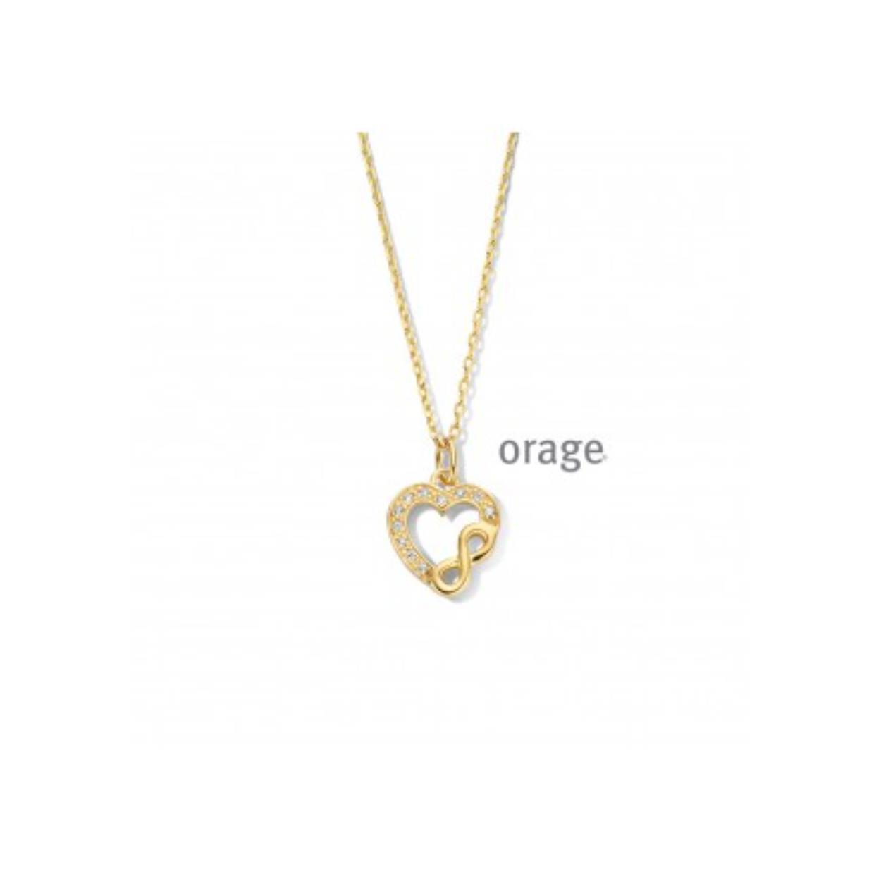 Orage collier verguld hartje infinity
