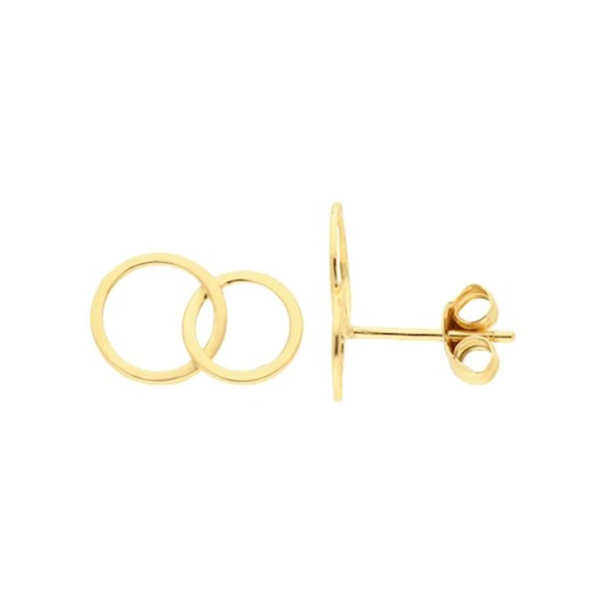 Gouden oorsteker met 2 cirkels
