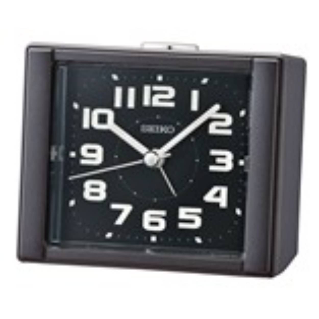 Seiko Clocks QHE189K Zwarte wekker. Zwarte doos. Zwarte wijzerplaat. Zoemer + sluimeralarm. Wekker snoozen. Licht. Lumibrite. Afmeting 7,9x9,3x4,5 cm. 2 jaar garantie. Referentie QHE189K