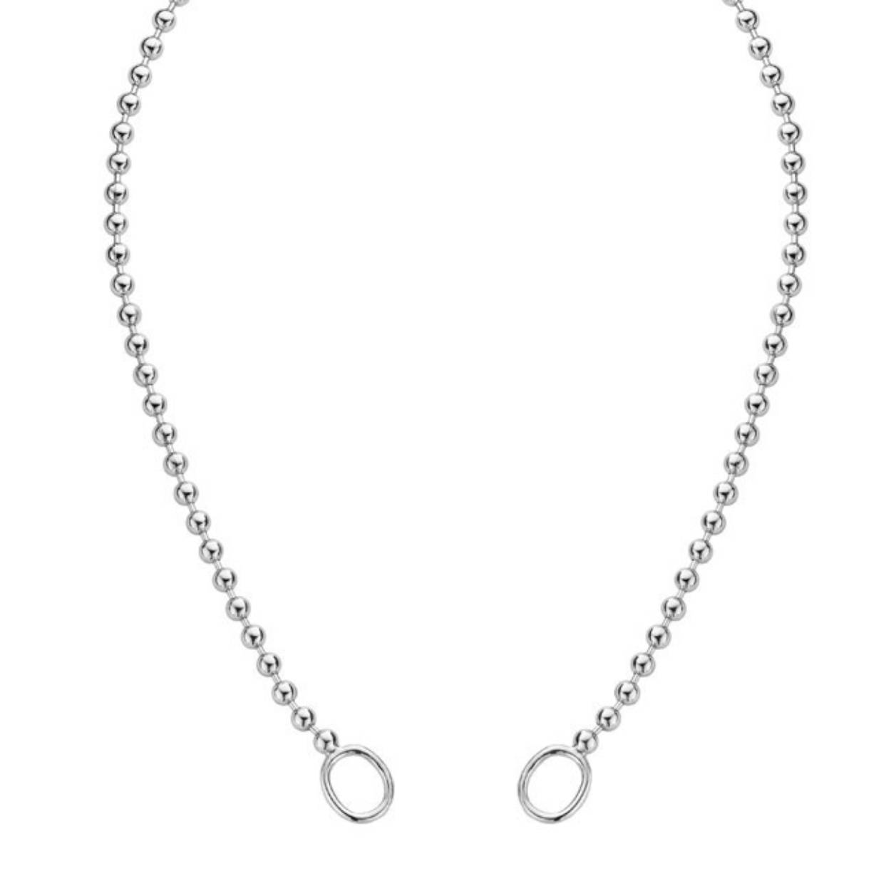 Als onderdeel van het TI SENTO Mix & Match concept kunnen vele hangers door een clip-oog aan een zelf te kiezen collier worden gedragen. Deze zilveren ankerketting vormt hierdoor de basis van vele TI SENTO sieraden. De ketting is verkrijgbaar in verschillende lengtes (42, 48, 70 en 90 cm). De hangers kunnen hierdoor - afhankelijk van de outfit - op iedere gewenste lengte worden gedragen.