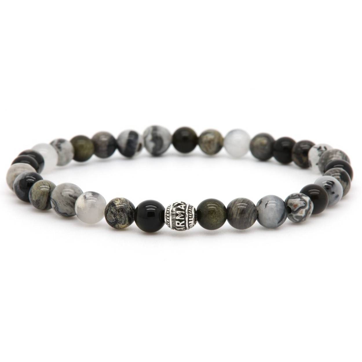 BlJuno Silver Logo Bead 6MM maat 21