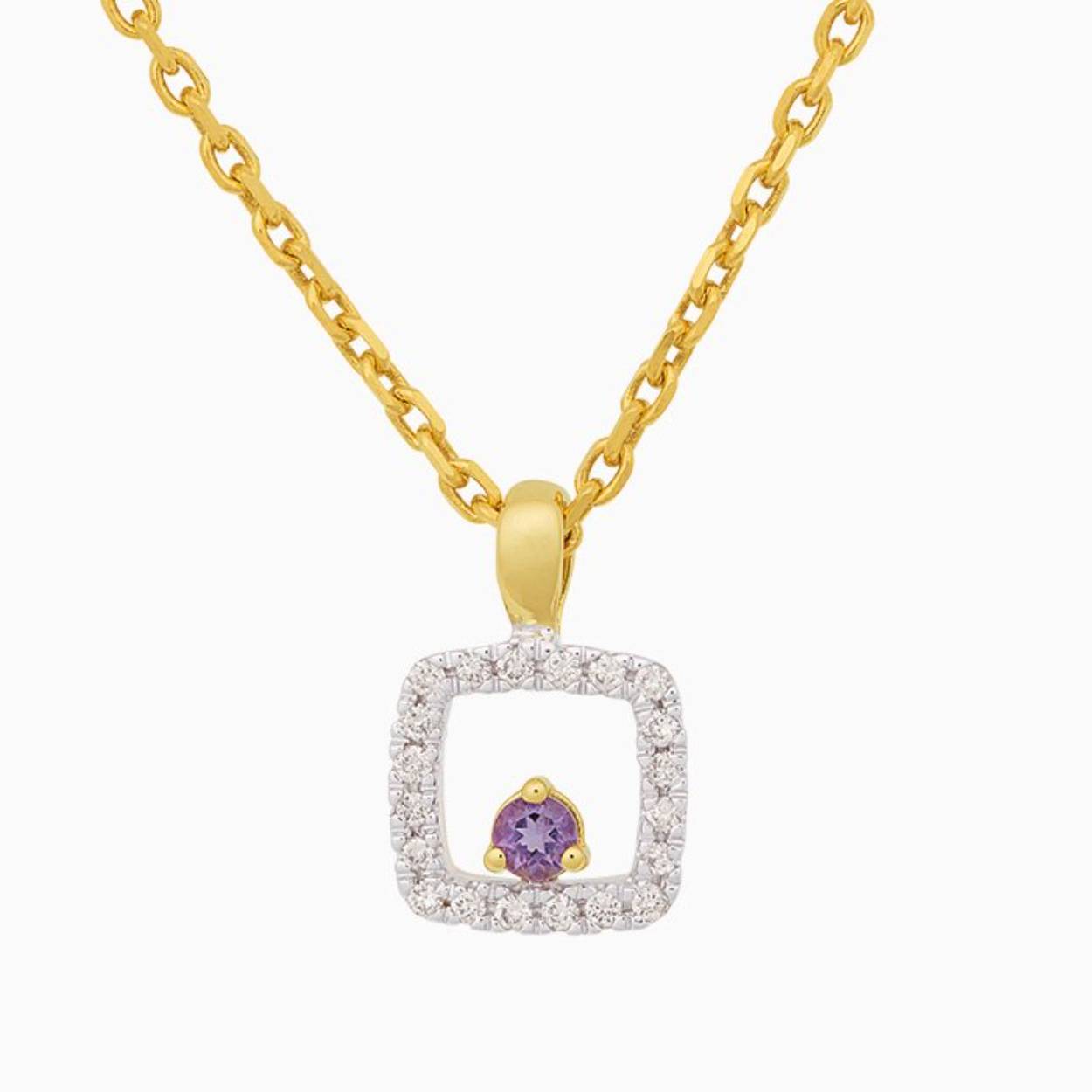 Eclat Hanger met 0.09 ct en Amethist