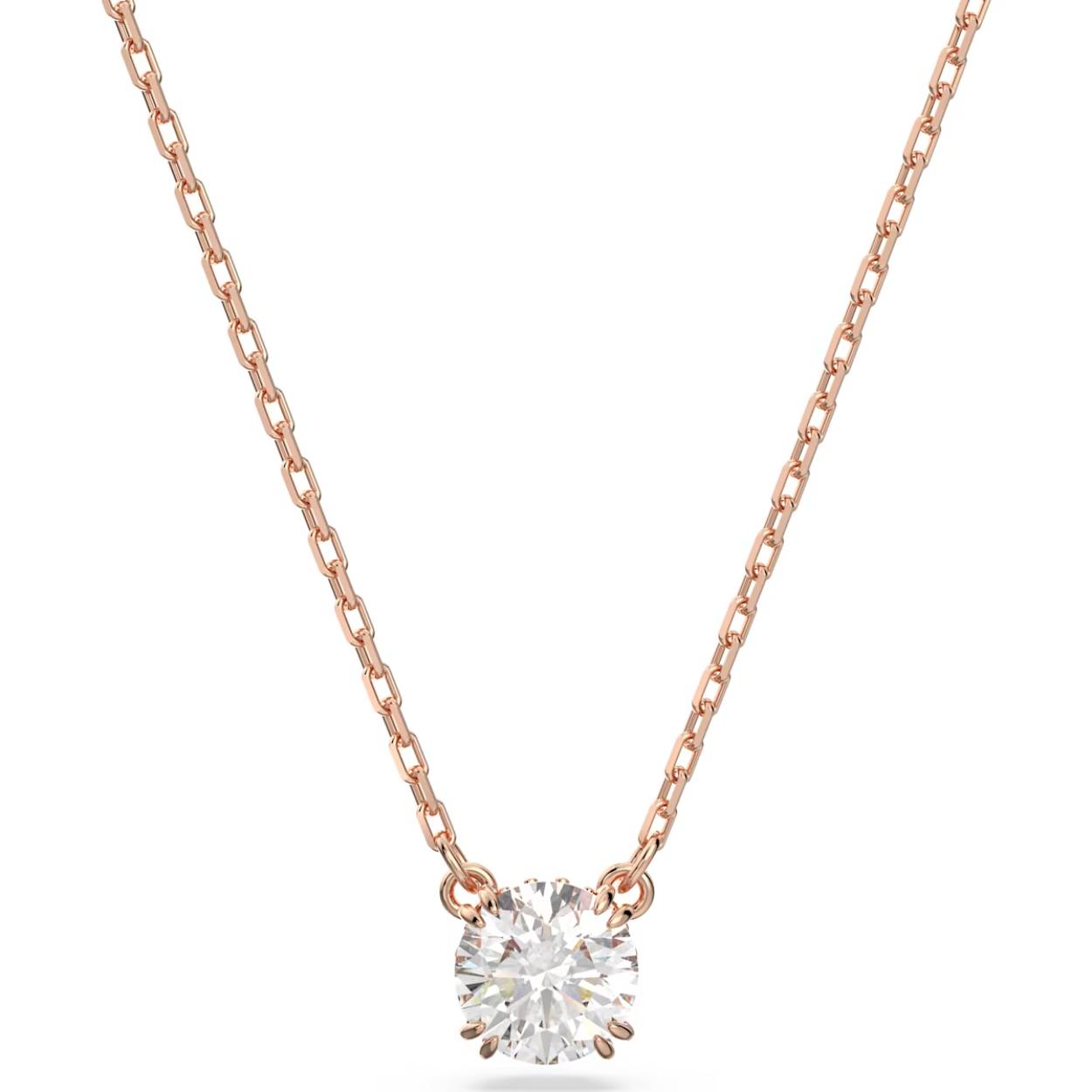 Steel de show met deze opvallende hanger uit de Constella-lijn. Het sieraad is voorzien van schitterend pavé aan de zijkant en een prachtige steen in het midden die een mooi contrast vormt met de ketting met roségoudkleurige toplaag, die is afgewerkt met drie stenen met een octagon-slijpvorm. Een nieuwe favoriet? Wij vinden van wel.