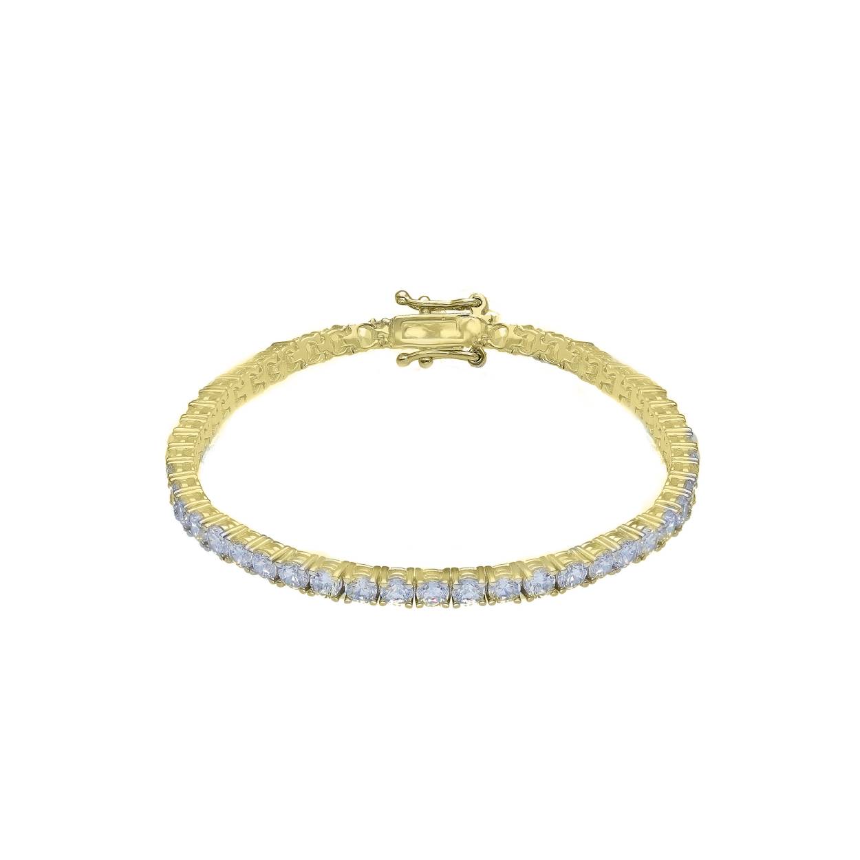 zilveren armband plaqu&eacute; zirc