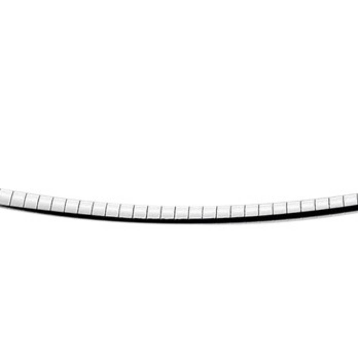 Zilveren omega collier.3.25mm breedte 45cm lengte