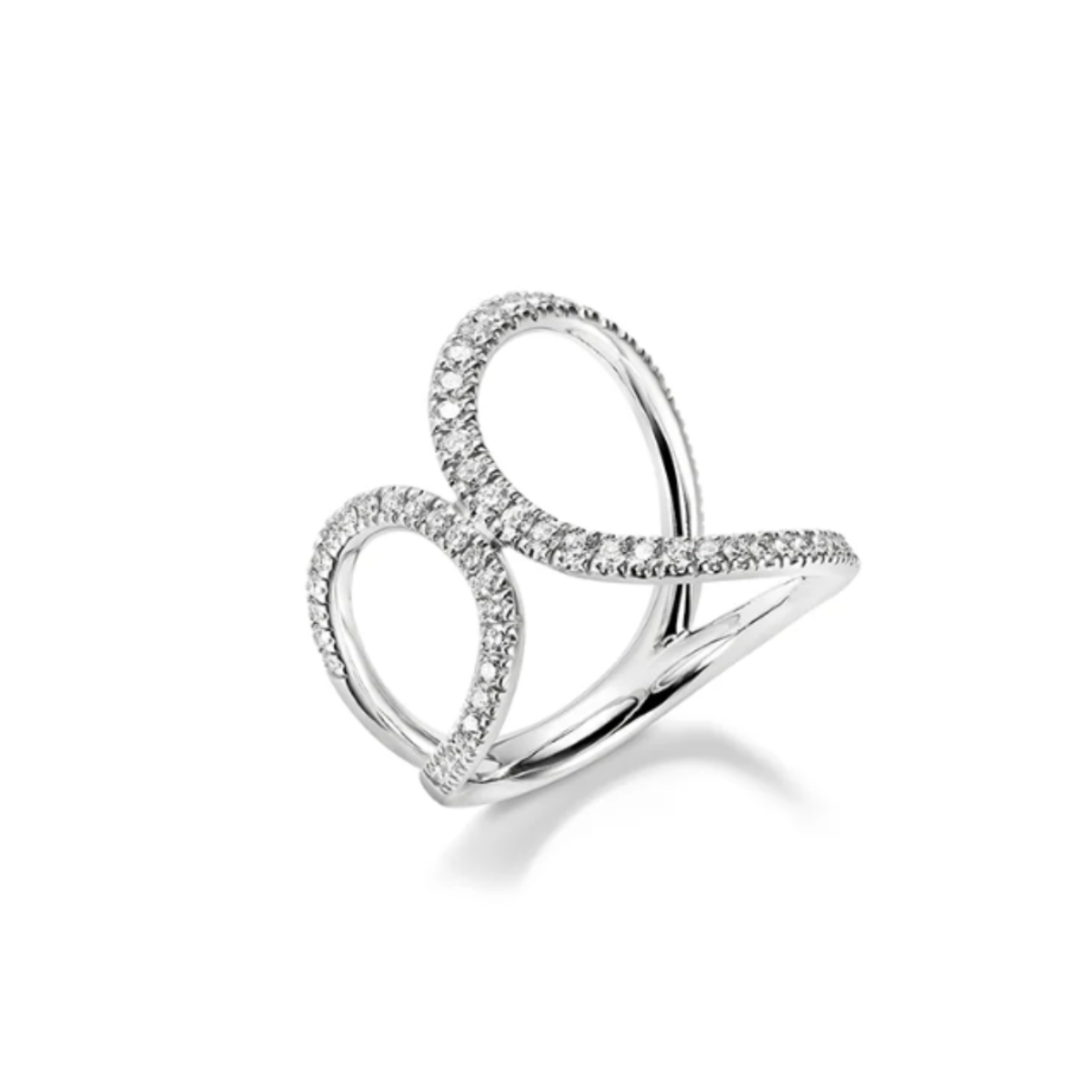 Mattiolo chips ring in 18kt witgoud met witte diamanten 0,62ct