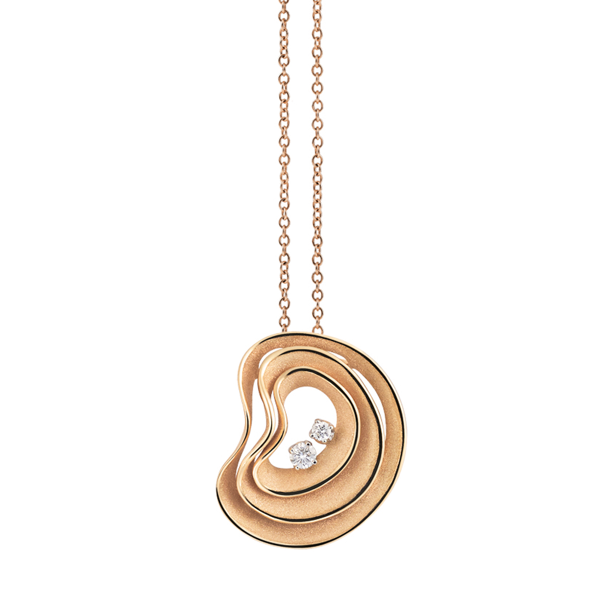 Dune Atolli Series Pendant, 18Kt Orange Apricot Gold with Diamonds

Dia ct. 0.07
