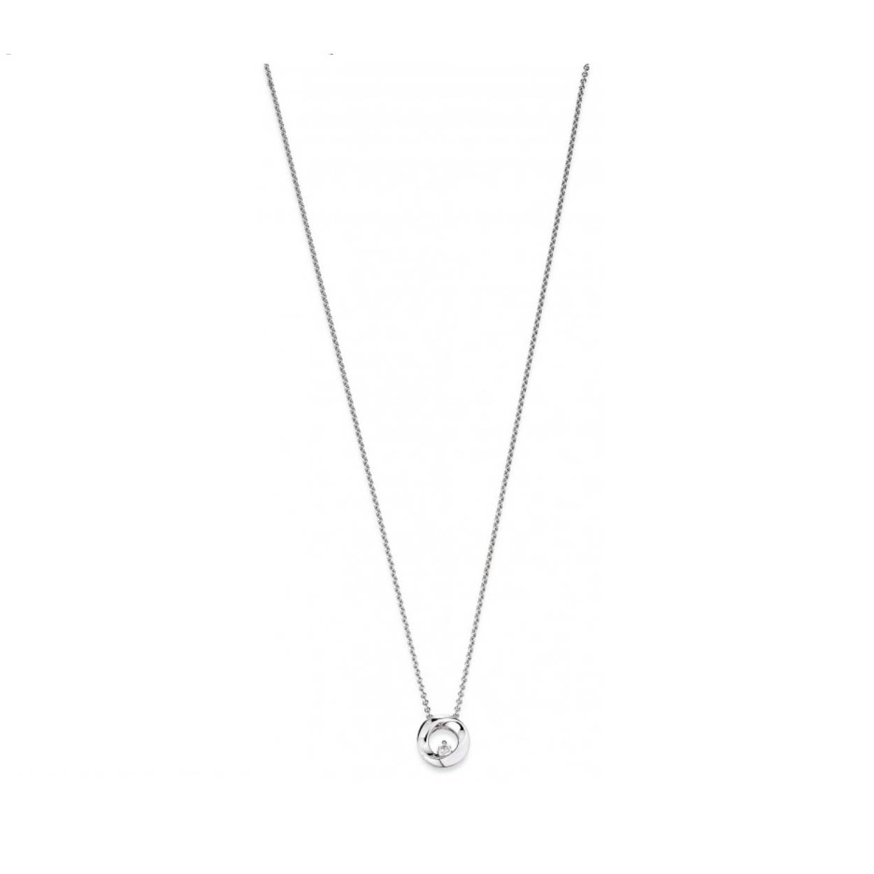 Deze prachtige zilveren collier van Viventy is bezet met zirkonia. 
