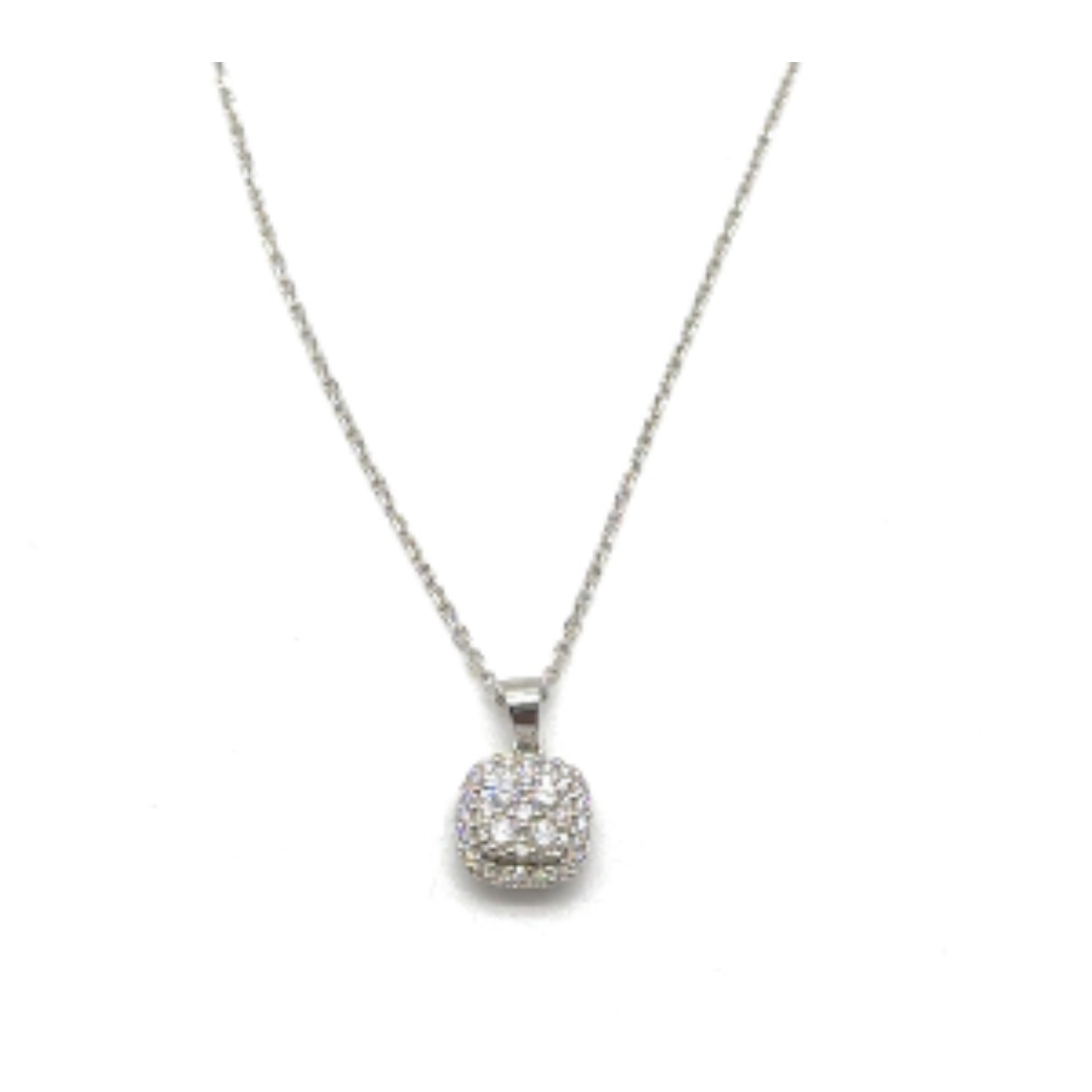 14k witgouden diamanten collier met totaal 0.33 caraat f / si