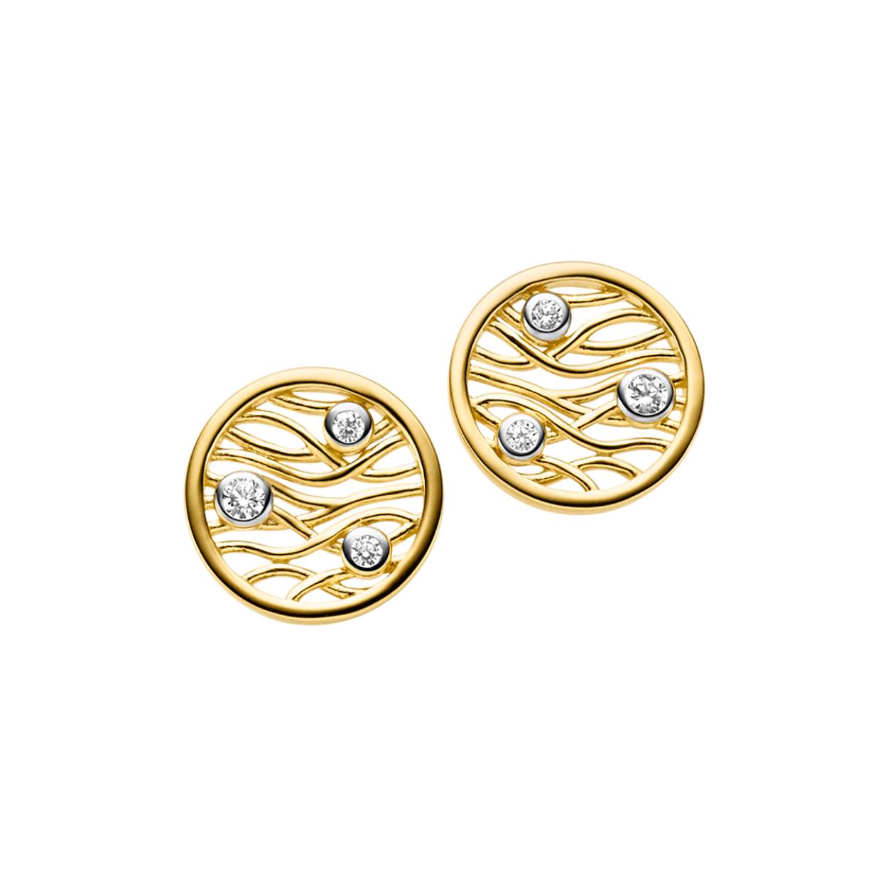 Prachtige chique oorknoppen met zirkonia en een gold plating. Combineer deze met de bijpassende collier en ring.