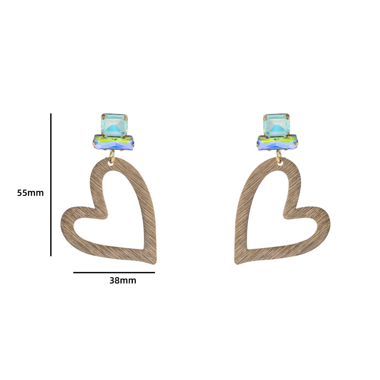 Stone + Heart - 14K + Mint
E3603-7