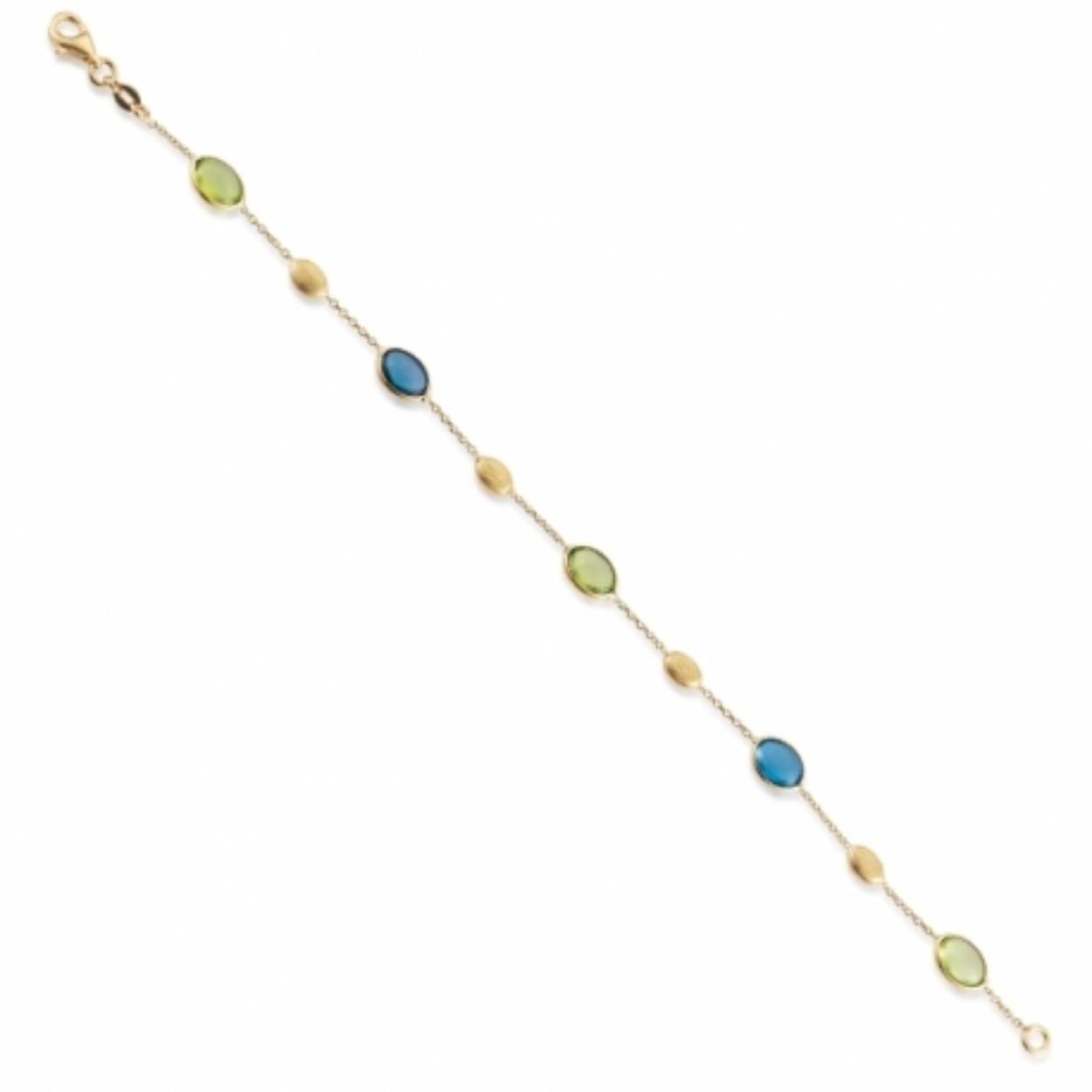 Armband Geelgoud Edelstenen 19cm