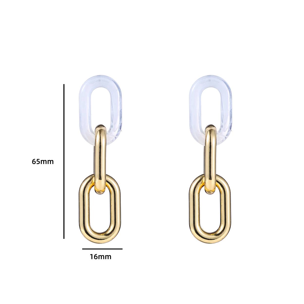 Glass Chain Drop - 14K + White
E4112-1