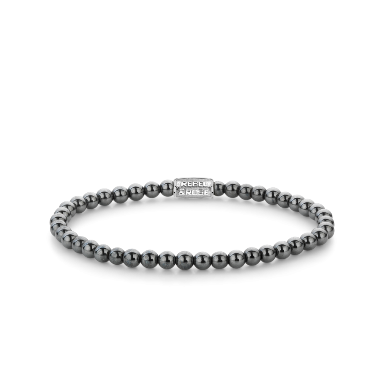 Rebel & Rose - Grey Silver Shine - 4mm Staal medium