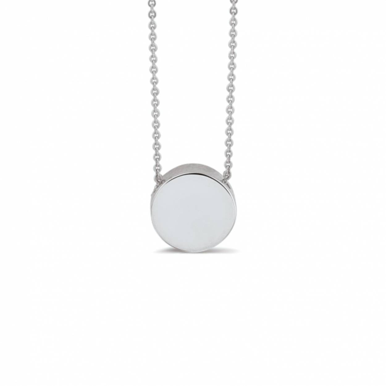 Zilveren hanger inclusief collier. Dit kettinkje wordt kort gedragen, op zo’n 42 cm. Dit sieraad wordt aan de achterkant gevuld met as en wordt vermengd met onze speciale hars. 