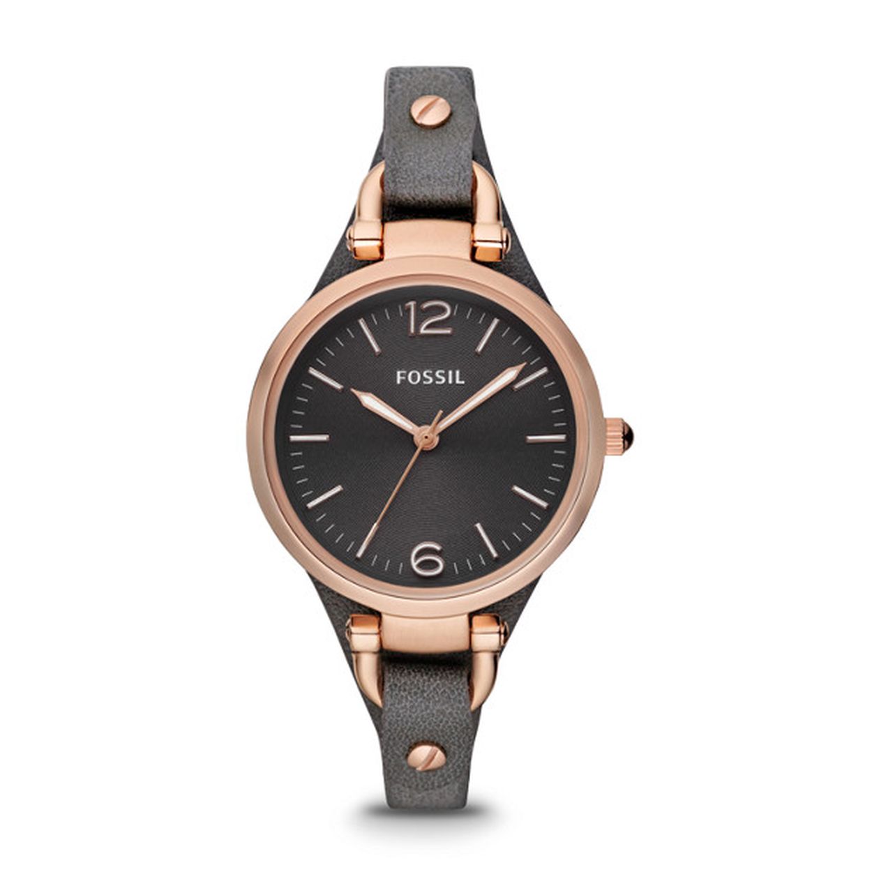 Fossil horloge dames leren band sale