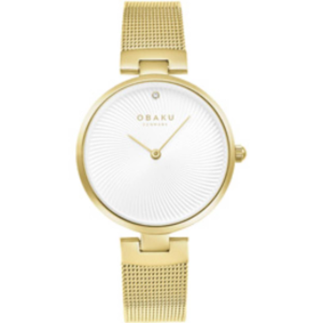 Dit prachtige Obaku Dames Horloge Diamant Gold V256LXGIMG heeft een luxe uitstraling met 1 diamantje en gouden accenten. De wijzerplaat heeft een minimalistisch design met een subtiele glans. Draag dit horloge met een chique avondjurk voor een elegante uitstraling, of combineer het met een casual outfit voor een stijlvolle touch. Het perfecte accessoire voor elke gelegenheid!